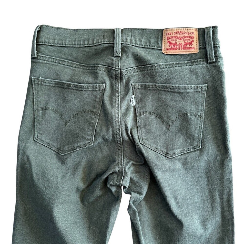 Levi’s Slimming Skinny Jeans Stretch Olive Green Women's Size 28 - Picture 6 of 10